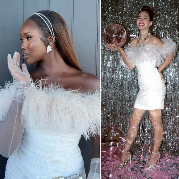 NWT Rachel Gilbert Zion Mini Pleated Dress- Ivory Size 4 US - Picture 2 of 16